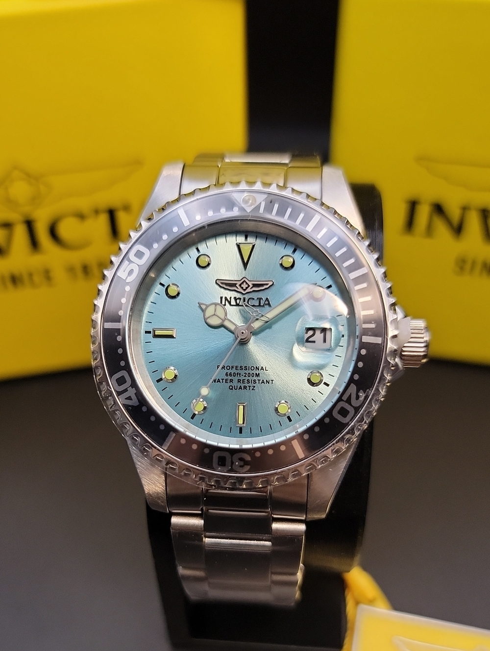 NEW Invicta Pro Diver Anchoris Men's Womens Turquoise Watch 37.5mm Steel (48726) - Picture 4 of 11